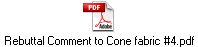 Rebuttal Comment to Cone fabric #4.pdf