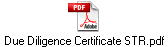Due Diligence Certificate STR.pdf