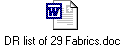 DR list of 29 Fabrics.doc